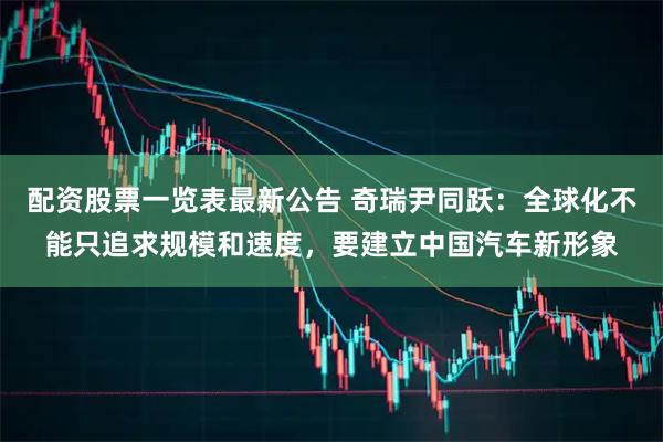 配资股票一览表最新公告 奇瑞尹同跃：全球化不能只追求规模和速度，要建立中国汽车新形象